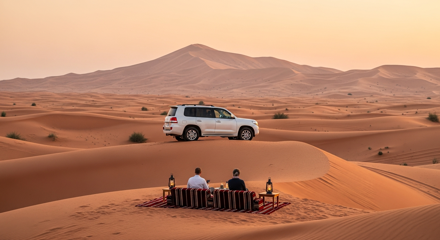 Private Evening Desert Safari With BBQ Dinner &amp; Land Cruiser 4x4 visual